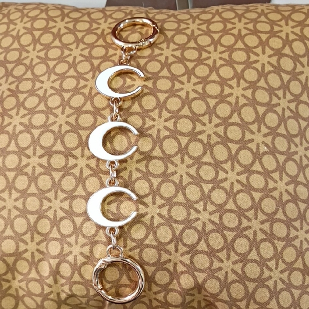 Gold And White Crescent Moon Brand New Bag Extender